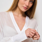 Camicia donna panna semitrasparente 13894 6060 FORTE FORTE 