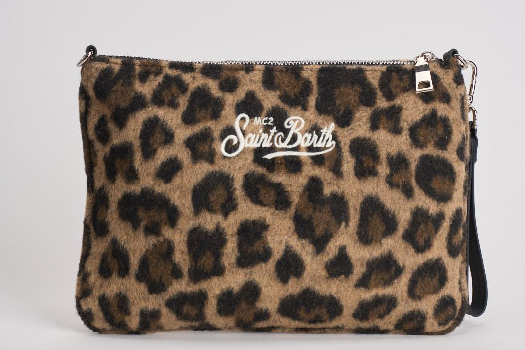 Pochette donna Parisienne in misto lana leopardata PARISIENNE FTLEO18 MC2 SAINT BARTH 