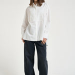 Camicia donna con pieghe bianca GWP02599 P00232310359 GOLDEN GOOSE 