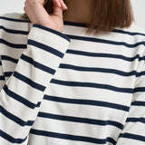 T-shirt donna Carmelita a righe blu Y6SJ08 RG109 SEMICOUTURE 