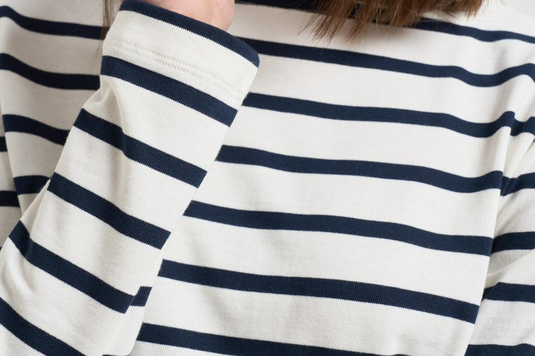 T-shirt donna Carmelita a righe blu Y6SJ08 RG109 SEMICOUTURE 