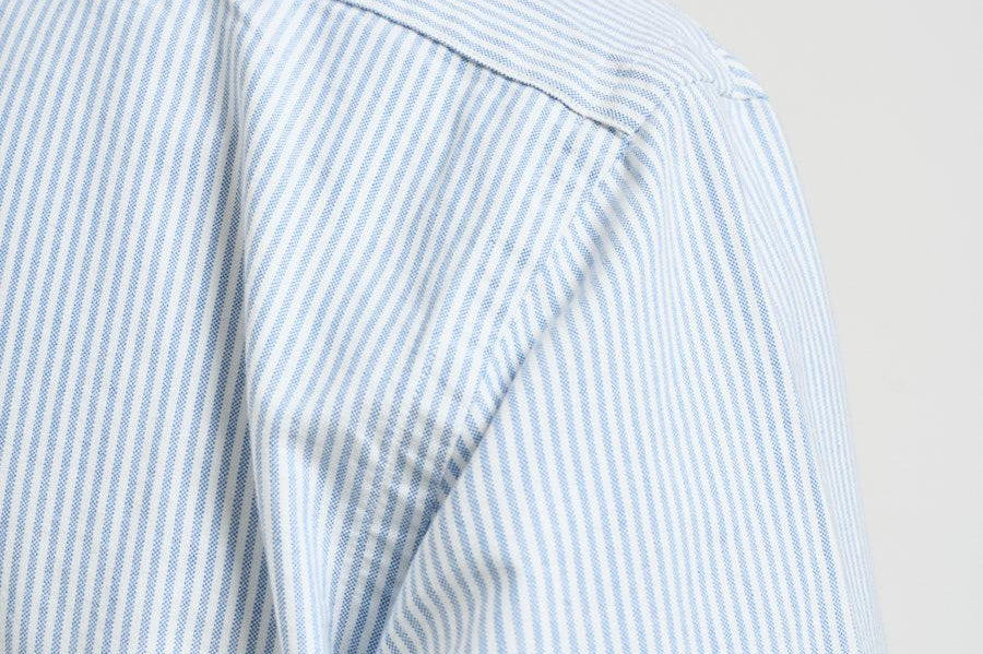 Camicia uomo Oxford gessata celeste 710B14607 001 RALPH LAUREN 