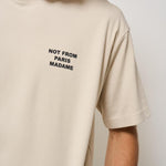 T-shirt uomo girocollo beige TS203 CO0002MT DROLE DE MONSIEUR 