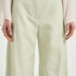 Pantalone donna a gamba dritta verde pastello 106492A2W6 LEXYS79 PINKO 