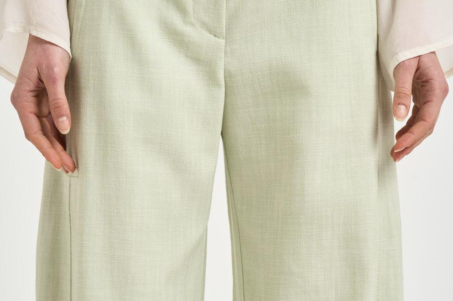 Pantalone donna a gamba dritta verde pastello 106492A2W6 LEXYS79 PINKO 