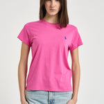 T-shirt donna girocollo rosa fuxia 211B14605 018 RALPH LAUREN 