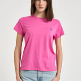 T-shirt donna girocollo rosa fuxia 211B14605 018 RALPH LAUREN 