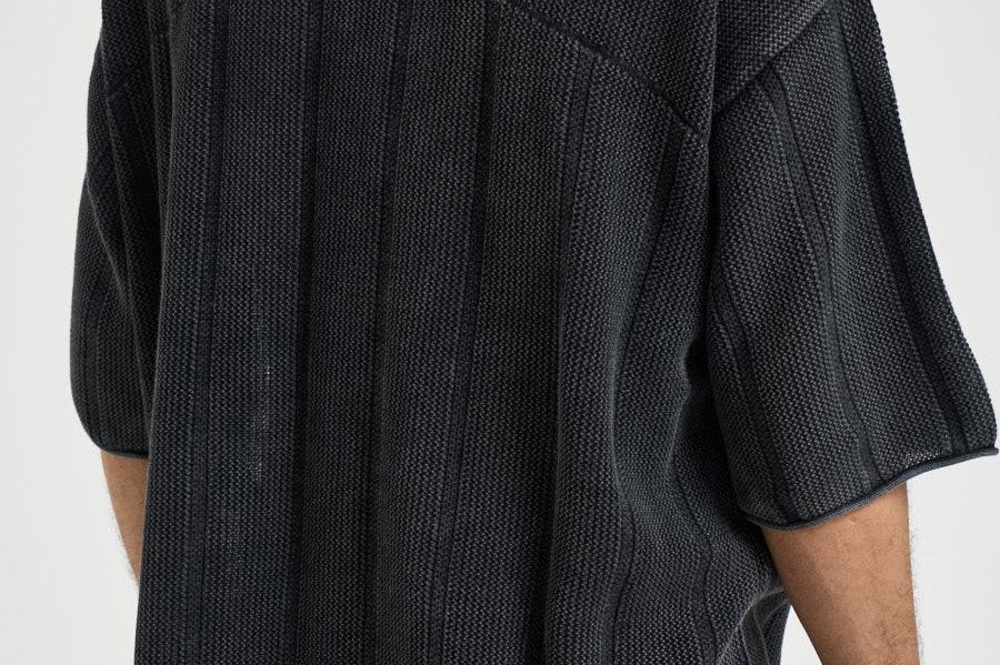 T-shirt uomo in maglia nera 100533 47VINTAGEGREY REPRESENT 
