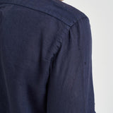 Camicia uomo in lino blu J66TNP UE7 ACCADEMIE TESSILI 