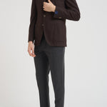 Giacca uomo monopetto marrone GL7297MF 293858F SANTANIELLO 