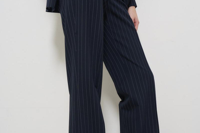 Abito donna blu gessato TPARIGI10BAD 50006B1107 TAGLIATORE 