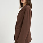 Giacca donna doppiopetto marrone 6B1044 N8029641 MONTEDORO 