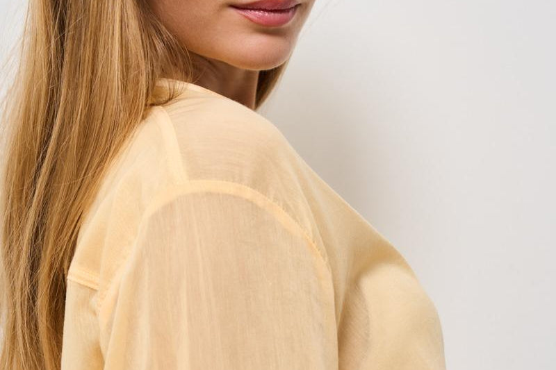 Camicia donna arancione semitrasparente 13894 SOLE FORTE FORTE 