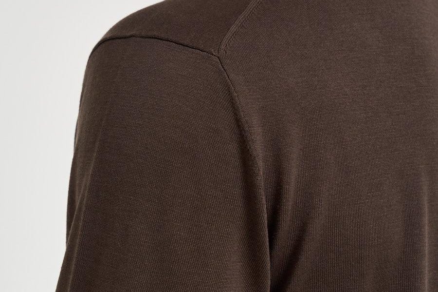 Polo uomo manica lunga marrone 300403 170 KANGRA 