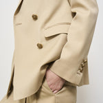 Blazer donna doppiopetto beige GWP00829 P00126715272 GOLDEN GOOSE 