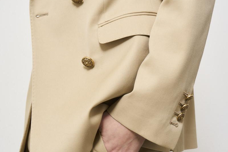 Blazer donna doppiopetto beige GWP00829 P00126715272 GOLDEN GOOSE 