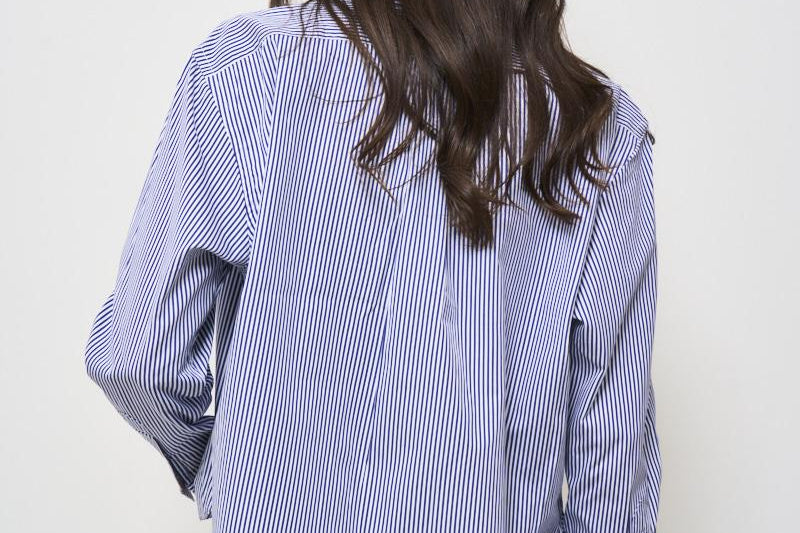 Camicia donna a righe celeste 211891419 001 RALPH LAUREN 