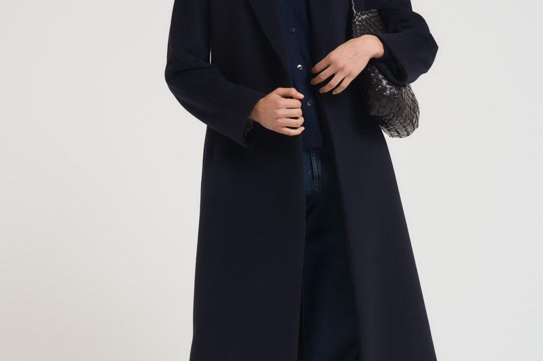 Cappotto donna lungo blu notte DIVA DEBORA24 ACCADEMIE TESSILI 