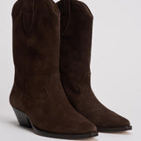 Stivale donna "Duerto" in suede testa di moro BO0003FA A1A03S50CL ISABEL MARANT 