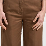 Pantalone donna Nadia Chino Palazzo marrone NADIA 150 MOCHA NINE IN THE MORNING 