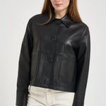 Giubbotto donna in ecopelle nero 8200 BLACK SWORD 6.6.44 