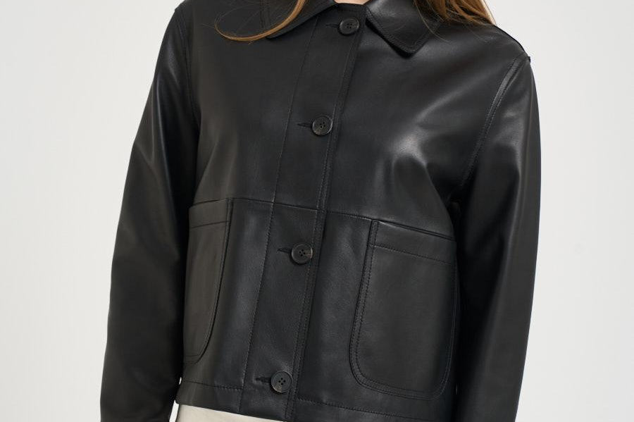 Giubbotto donna in ecopelle nero 8200 BLACK SWORD 6.6.44 