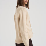 Cardigan in maglia con logo GWP00950 P00197255550 GOLDEN GOOSE 