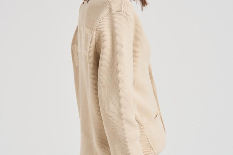 Cardigan in maglia con logo GWP00950 P00197255550 GOLDEN GOOSE 