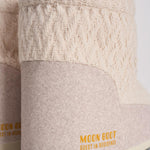 Stivale donna da neve in maglia panna 1409750 L032WHITESAND MOON BOOT 