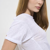 T-shirt donna bianca Koldi in lino TS0004FA A1N10E20WH MARANT ETOILE 