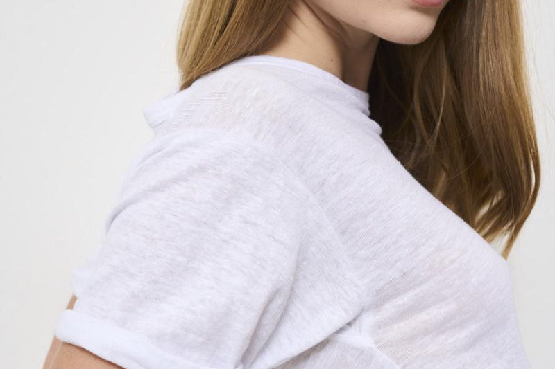 T-shirt donna bianca Koldi in lino TS0004FA A1N10E20WH MARANT ETOILE 