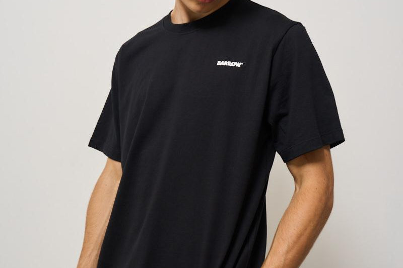 T-shirt uomo girocollo nera ATH084 110 BARROW 