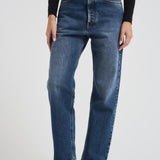 Jeans donna regular in denim scuro 452P515 07NAVYBLUE CYCLE 