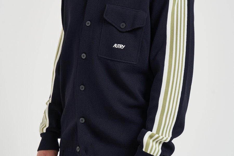 Cardigan in maglia blu navy JAPM 026B AUTRY 