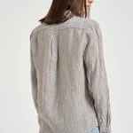 Camicia donna a righe marroni 211A96158 007 RALPH LAUREN 