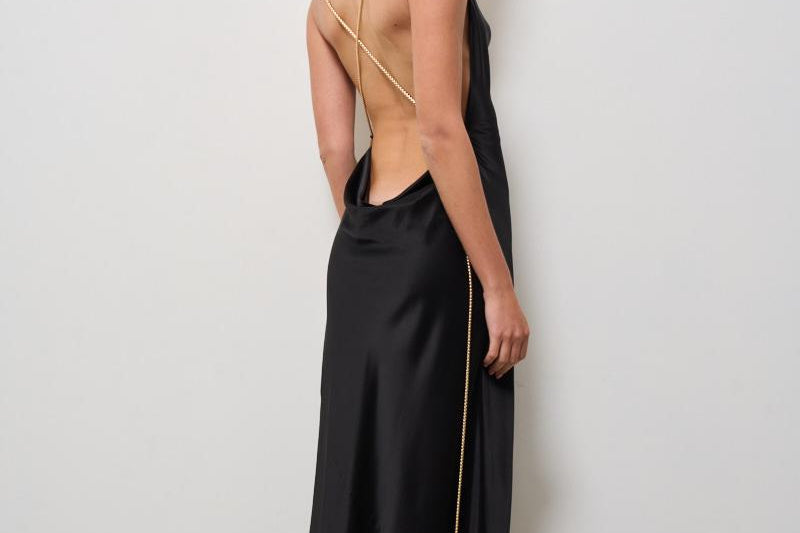 Abito donna Brigitte nero 625SS6602S BLACK DANAME 
