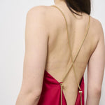 Abito donna lungo Selena Dress rosso 625SS6603A DEEPRED DANAME 