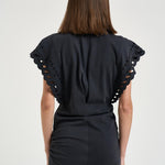 Abito corto donna nero RO1016FA D1N08E02FK MARANT ETOILE 
