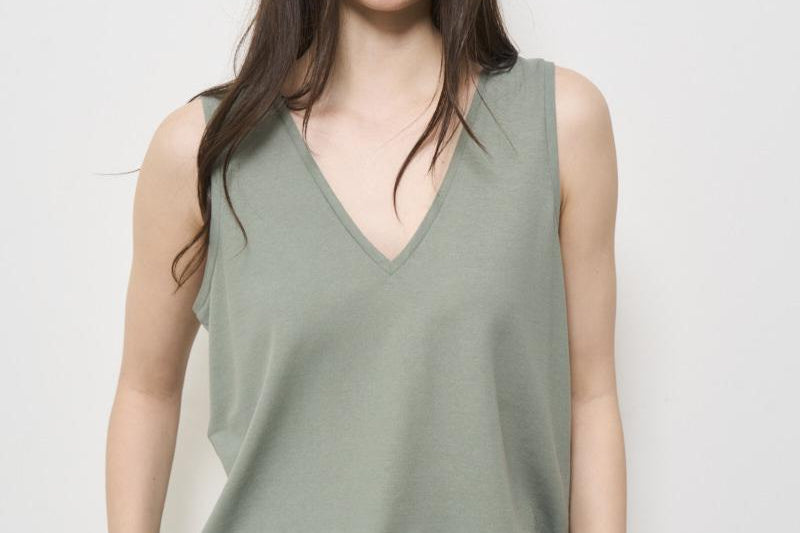 Top donna verde in maglia 853004 ZG480Z1568 INCOTEX 