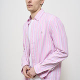 Camicia uomo a righe rosa Oxford 710928918 004 RALPH LAUREN 