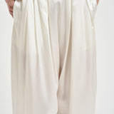 Pantalone donna Sandy a palazzo bianco 326SS3808S IVORY DANAME 