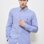 Camicia uomo a righe celeste 710928254 008 RALPH LAUREN 