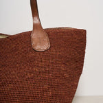 Borsa donna Tokyo in rafia mattone TOKYO WOOD IBELIV 