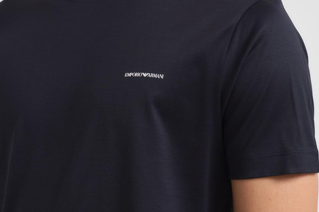 T-shirt uomo blu con logo bianco 8N1TD8 1JVZ0920 EMPORIO ARMANI 