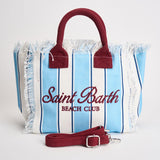 Borsa donna Colette a righe celeste e bianca COLETTE 00938L MC2 SAINT BARTH 