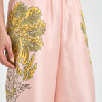 Pantalone donna fantasia floreale rosa TRO0026 PI01 LA DOUBLE J. 