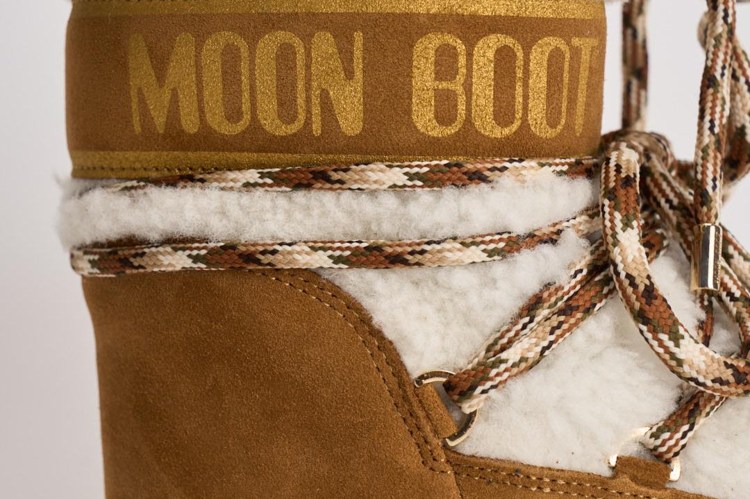 Stivale donna da neve cammello e bianco 1409580 MA03WHISKYOFFWHITE MOON BOOT 