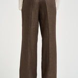 Pantalone donna con pinces marrone SIMONA VT1502BROWN BERWICH 