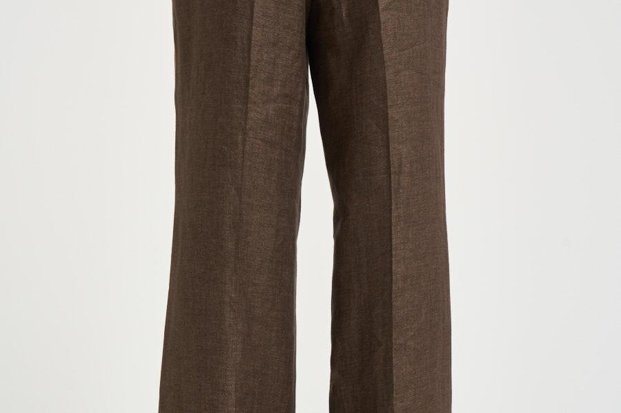 Pantalone donna con pinces marrone SIMONA VT1502BROWN BERWICH 