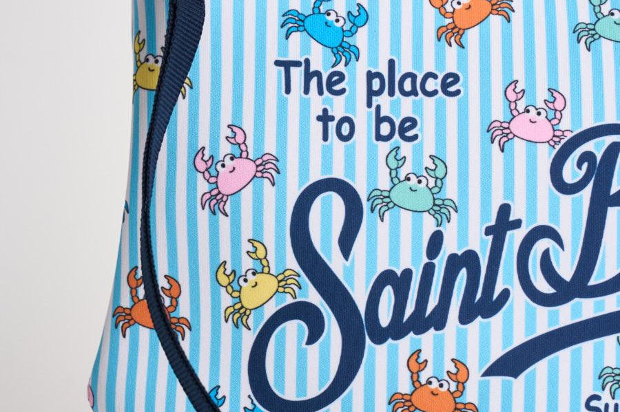 Pochette donna Aline con granchi celeste ALINE 01081L MC2 SAINT BARTH 